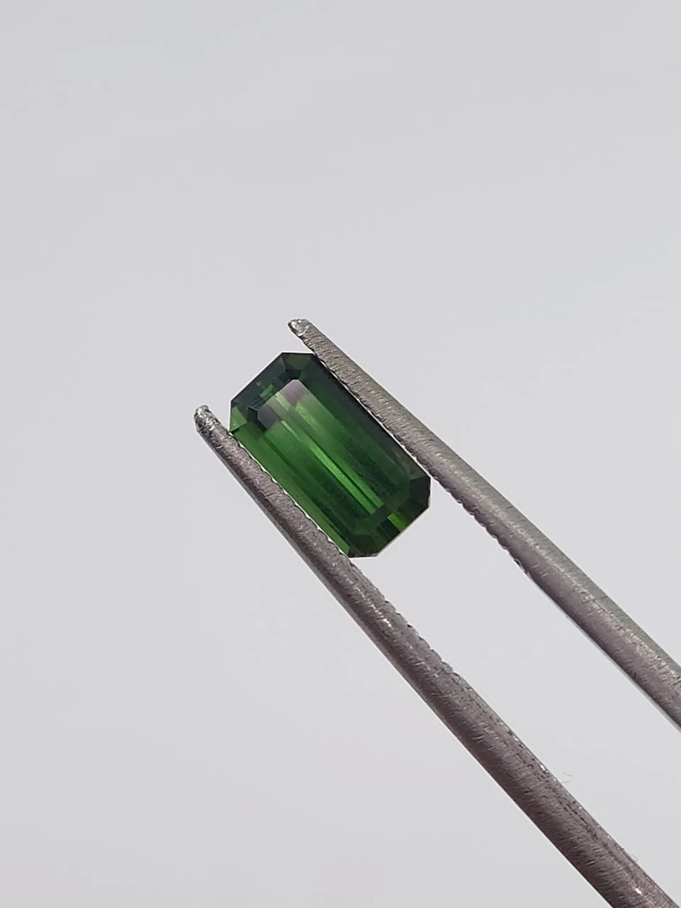 0.97ct Natural Forest Green Tourmaline Emerald Cut Loose Gemstone from Afghanistan — view 2